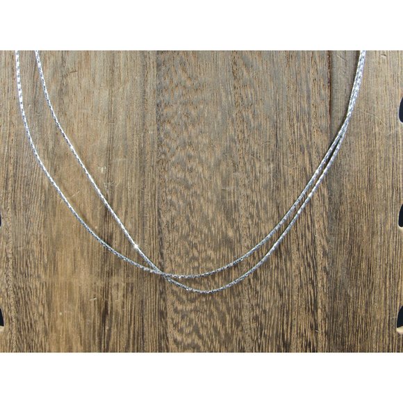 Jewelry - 18" Sterling Silver Diamond Cut Chain Necklace Vintage Minimalist Everyday